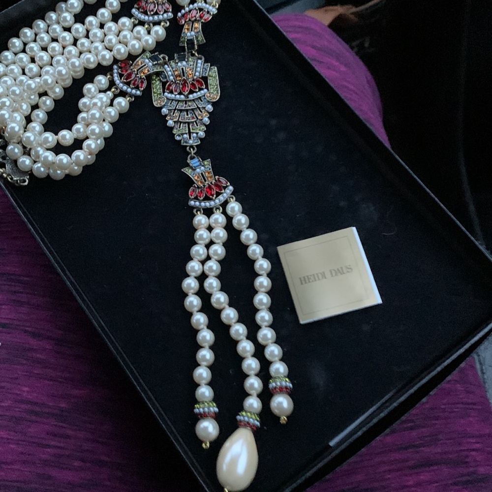 Heidi Daus Majestic Elegance cream Pearl multi strand necklace - show stopper! - Picture 16 of 17